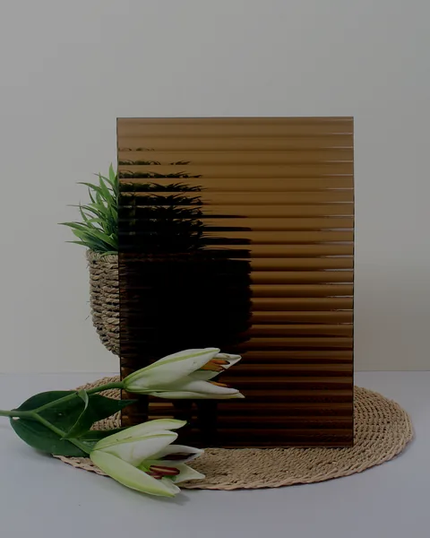 Brown Fluted, textured glass by arg